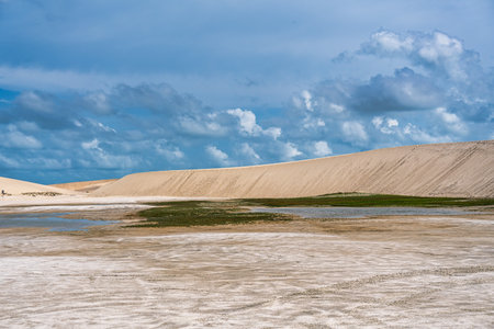 Buggy tour to the Amancio lagoon at Jericoacoara in Brazil. Dunes of Ceara