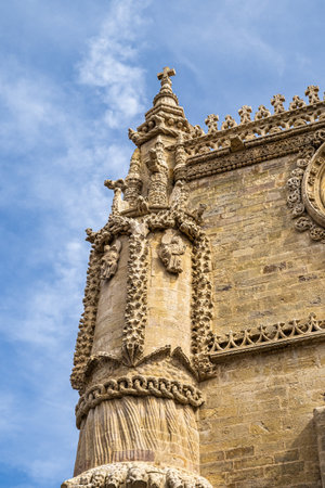 The Monastery of the Order of Christ, Convento de Cristo is the main attraction of the city of Tomar. Santarem District. Portugal.の写真素材