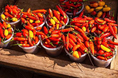 Fresh fruits and vegetables in Vero-o-Peso at Belem do Para, Brazil, the famous Public Market in...