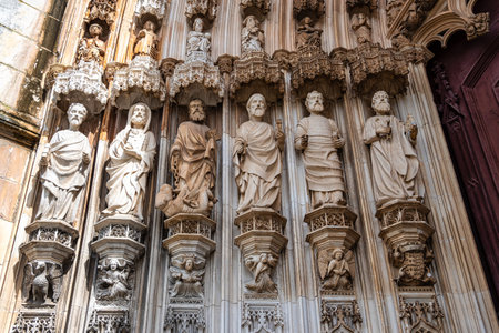 The Monastery of Batalha is a Dominican convent in the civil parish of Batalha, Portugal. Originally known as the Monastery of Saint Mary of the Victory.の写真素材