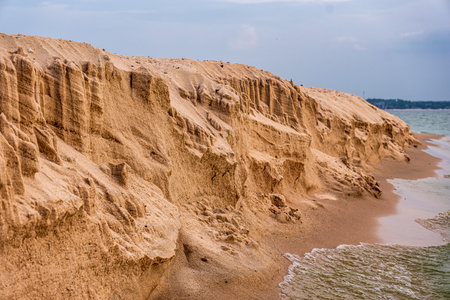 The beach of Ponta do Cururu, on the banks of the Tapajos River in Alter do Chao, state of Para in...
