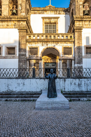 Exterior of the Church of Santa Maria Graca, Setubal. Main Church of Setubal in Portugal, founded in the 13th centuryの写真素材