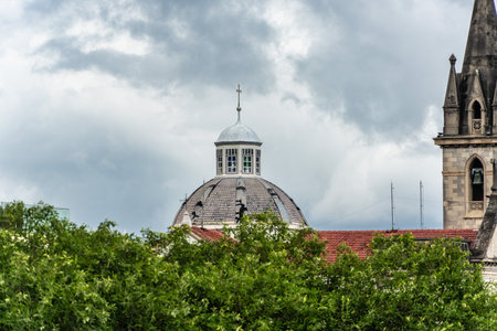 Facade of the imposing Amazonas Theater in the city of Manaus in Brazil. Symbol of the golden period of the rubber cycle in Brazilの写真素材