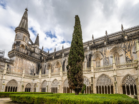 The Monastery of Batalha is a Dominican convent in the civil parish of Batalha, Portugal. Originally known as the Monastery of Saint Mary of the Victory.の写真素材