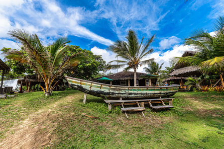 Ilha das Canarias, Brazil - Jan 20, 2026: Typical Jungle lodge located at Ilha das Canarias, Brazil....