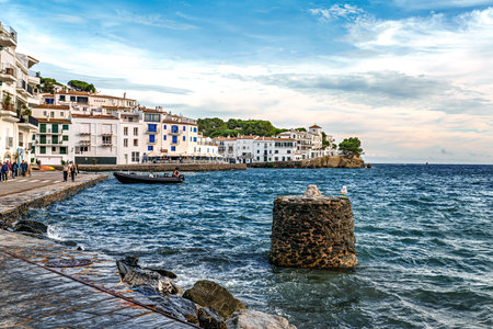 Cadaques, Spain - Oct 31, 2025: Picturesque mediterranean village of Cadaques. Costa Brava, Girona in Spain, Europeのeditorial素材