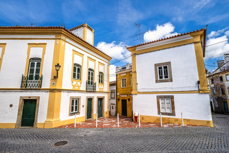Largo Dr. Antonio Granja Square, a public space in the town center of Nisa in Portugal, Europe