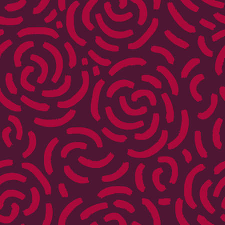 Abstract seamless repeat pattern of magenta colored brush strokes, floral rose pattern, botanical, red and cerise brush strokesのイラスト素材