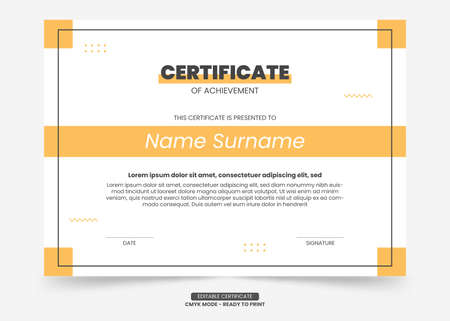 Simple and modern certificate templateのイラスト素材