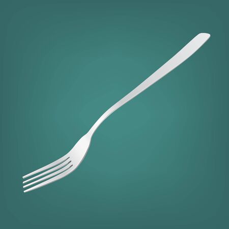 Fork isolated on dark background. Vector illustrationのイラスト素材