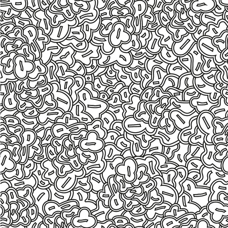 hand draw seamless pattern on white backgroundのイラスト素材