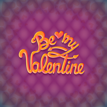 Valentines Day Party Poster Design. Template of invitation, , poster or greeting card. Vector illustrationのイラスト素材