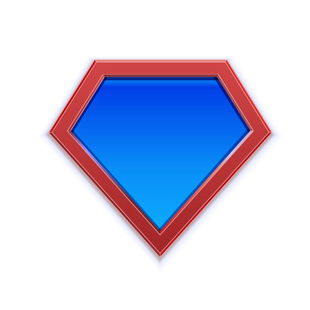 superhero logo or icon template for web design or print in vector illustration. Badge super powers for clothes.のイラスト素材