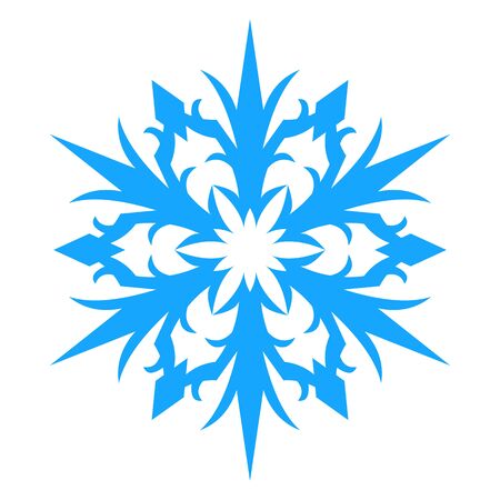 Snowflake Icon. vector illlustration. Isolated on white background.のイラスト素材