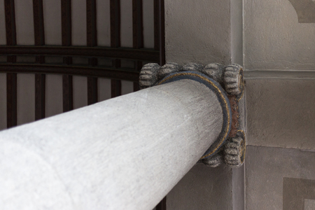 in a historical city of bavaria in south germany at summertime you see ornaments and candleholders and ceilings as well as benches and wall boards and door lock artworkの写真素材