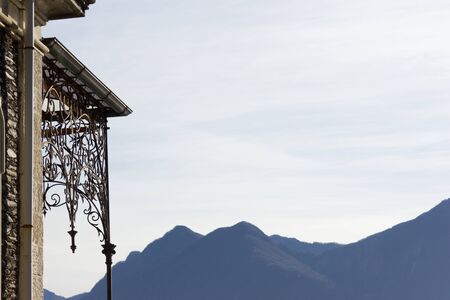 the lake, buildings and landscape in springの写真素材