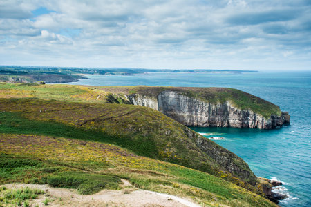 magnificent view of Cliffs, Cap frehel, in bretagne, franceの写真素材