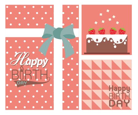 Happy birthday cardのイラスト素材