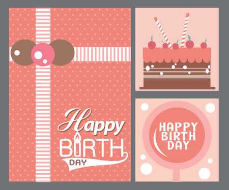 Happy birthday cardのイラスト素材