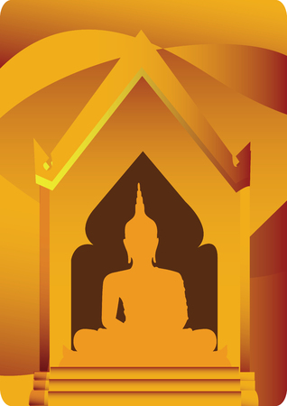 Temple in Thailandのイラスト素材