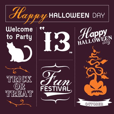 Vector Backdrop Happy Halloween with textのイラスト素材