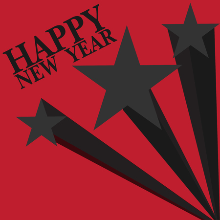 Happy New Year Greeting Card. Merry Christmas card. Vector Illustration.のイラスト素材