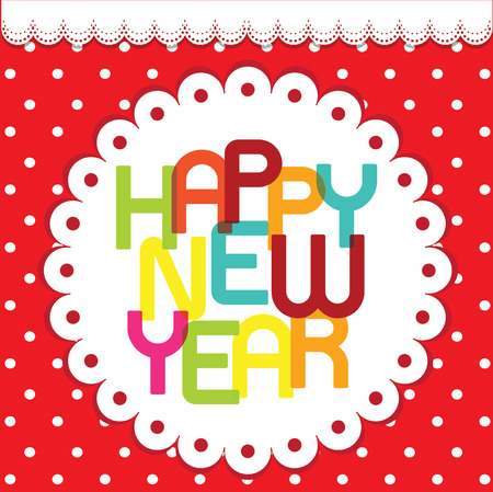 Happy New Year Greeting Card. Merry Christmas card. Vector Illustration.のイラスト素材