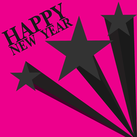 Happy New Year Greeting Card. Merry Christmas card. Vector Illustration.のイラスト素材