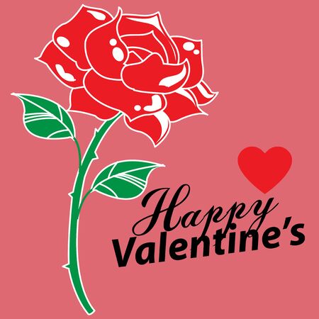 Happy valentines day card vector.のイラスト素材