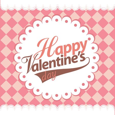 Happy Valentine's card, Love heart vector.のイラスト素材