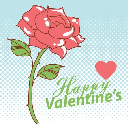 Happy Valentine's card, Love heart vector.のイラスト素材