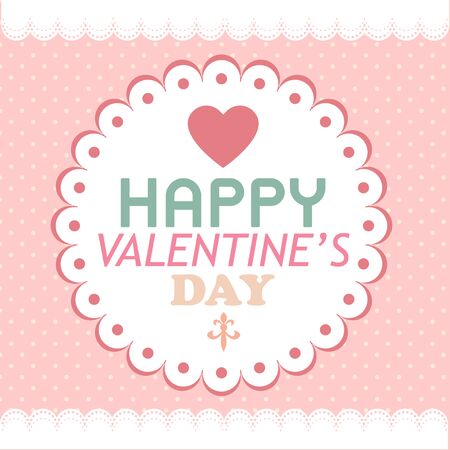 Happy valentine day card Vector Illustrationのイラスト素材