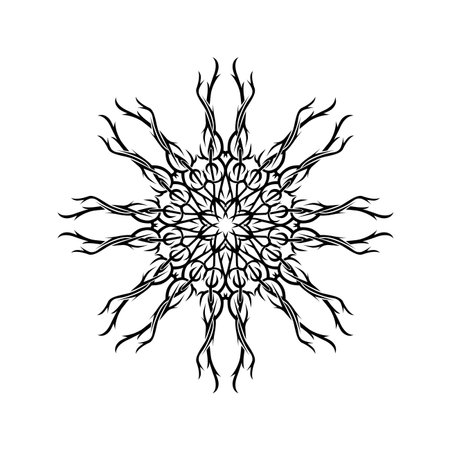 Tattoo tribal mandala designs. Vector sketch of a tattoo. Art tribal tattoo.のイラスト素材
