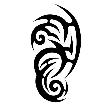 Tattoo tribal vector designs. Tribal tattoos. Art tribal tattoo. Vector sketch of a tattoo. Idea for design.のイラスト素材