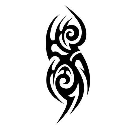 Celtic Tattoo tribal vector designs. Tribal tattoos. Art tribal tattoo. Vector sketch of a tattoo. Idea for design.のイラスト素材