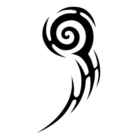 Vintage tribal tattoo. Vector sketch of a tattoo. Idea for design.のイラスト素材