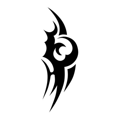 Gothic tattoo tribal vector designs. Tribal tattoos. Art tribal tattoo. Vector sketch of a tattoo. Idea for design.のイラスト素材
