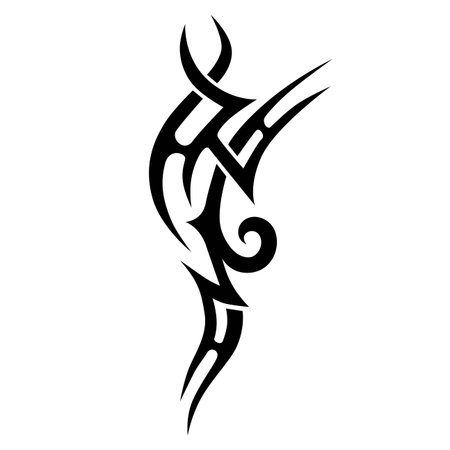 Simple sketched tattoos. Art tribal tattoo. Vector sketch of a tattoo. Idea for design.のイラスト素材