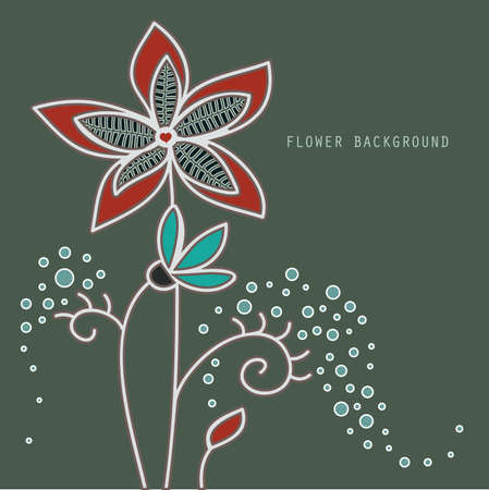  picture of a flower with a central heart-shapedのイラスト素材