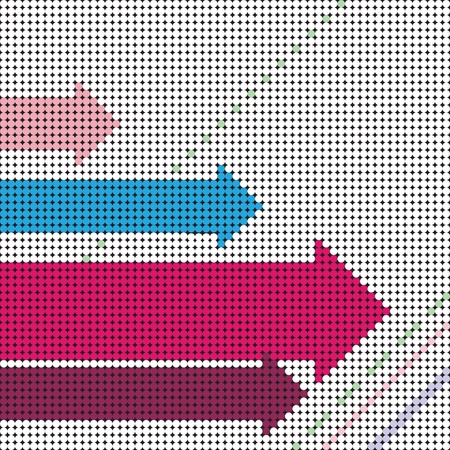 abstract background with four horizontal arrowsのイラスト素材