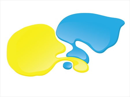 isolated colored blots on the white backgroundのイラスト素材