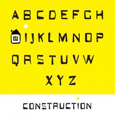 Black letters on a yellow backgroundのイラスト素材