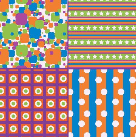 Abstract vector set  Seamless texture of fabric, paper, wallpaperのイラスト素材