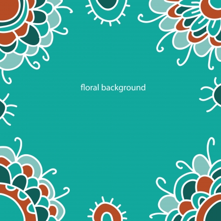 Retro floral backgroundのイラスト素材