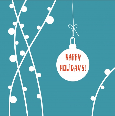 Christmas ball on blue background  Vector illustration for design のイラスト素材