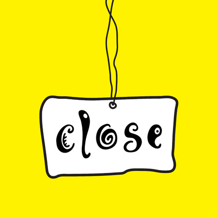 Closed shop sign のイラスト素材