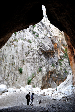 In the Gorropu's canyonの写真素材