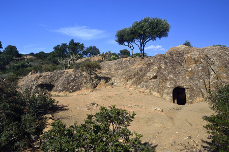 Ancient tomb in Settimo San Pietroの写真素材