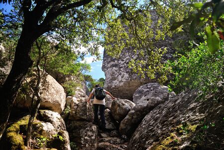 Trail in the Sette Fratelli park, Sinnaiの写真素材