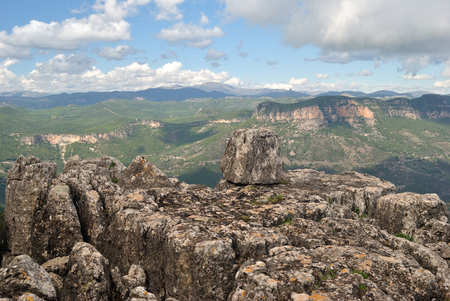 Panorama from Corongiu peakの写真素材